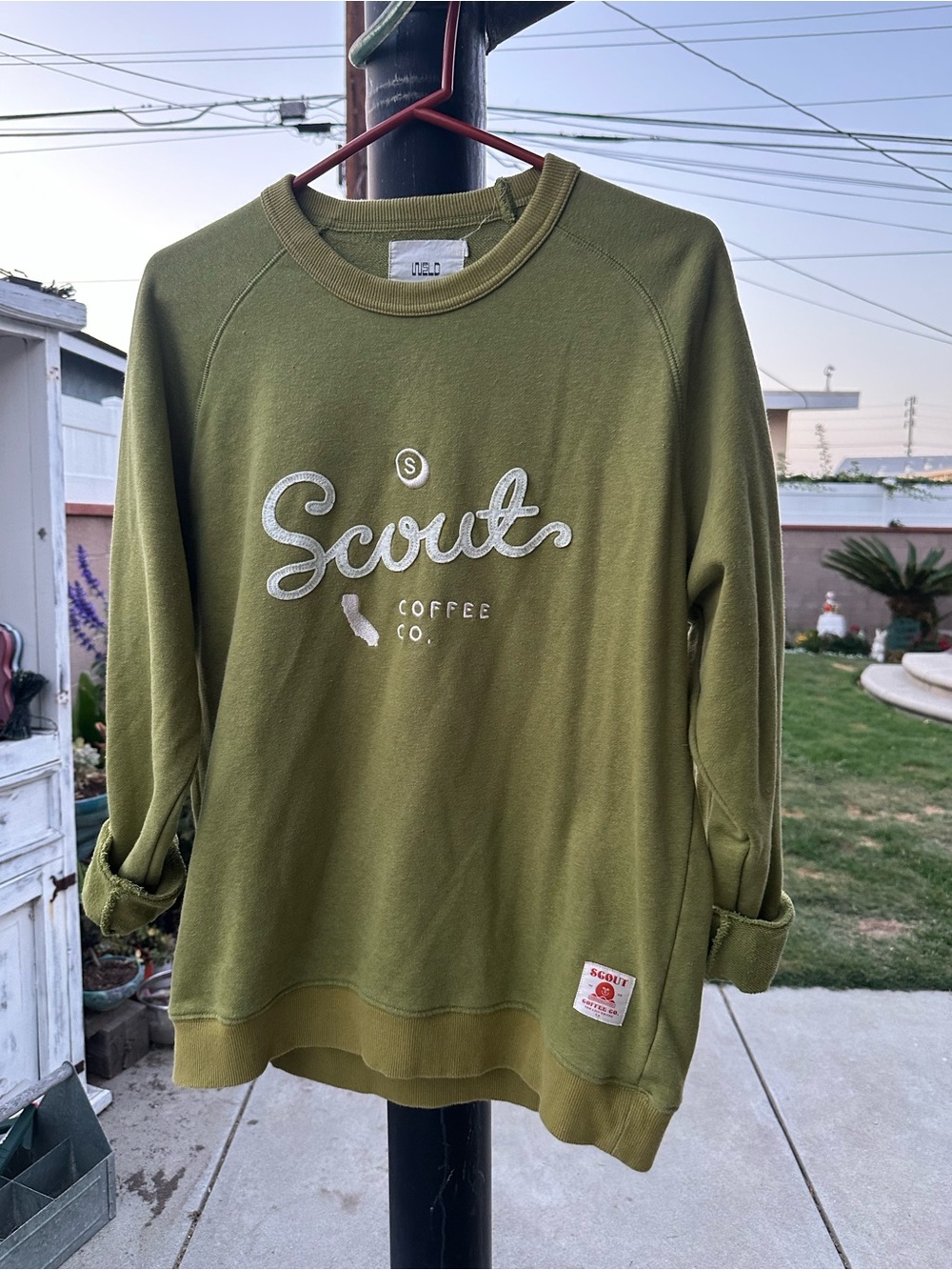 Women's Olive Green Crewneck Sweatshirt